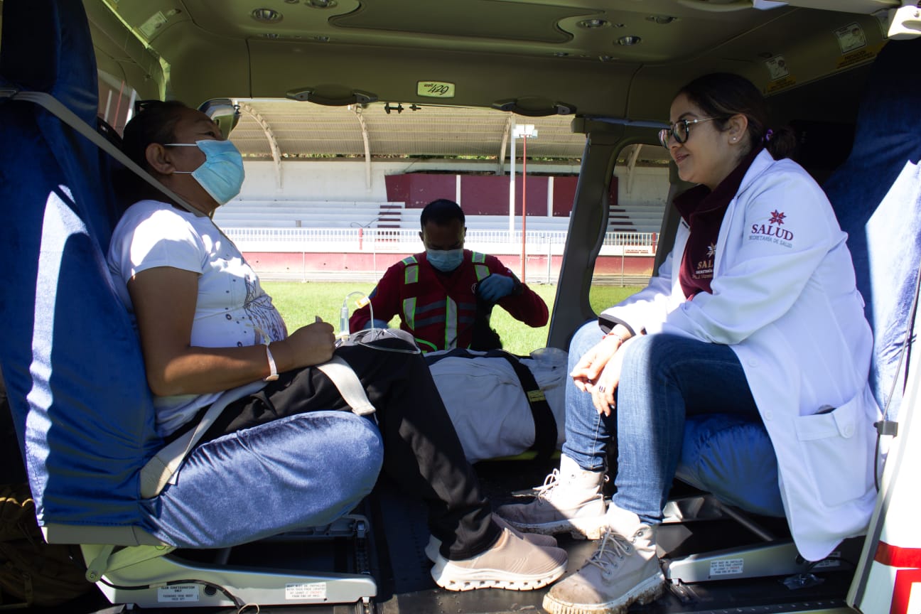 Seis pacientes graves trasladados en helicóptero a hospitales de Pachuca