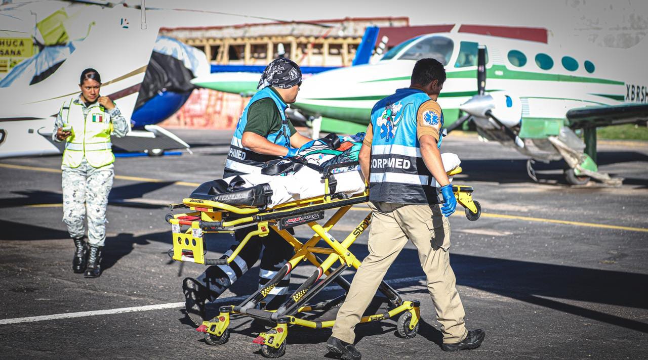 Traslados aéreos salvan a cuatro menores tras lluvias en Hidalgo