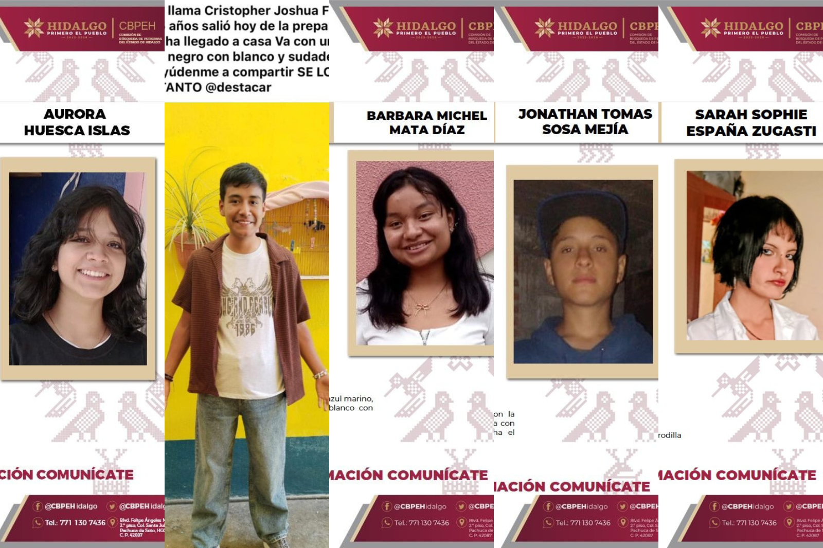 Buscan a cinco adolescentes desaparecidos en Tulancingo