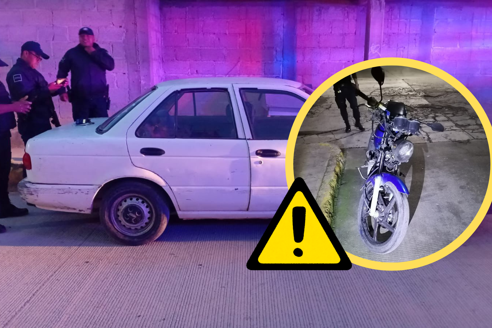 Aseguran vehículos robados y detienen a cuatro personas en Pachuca