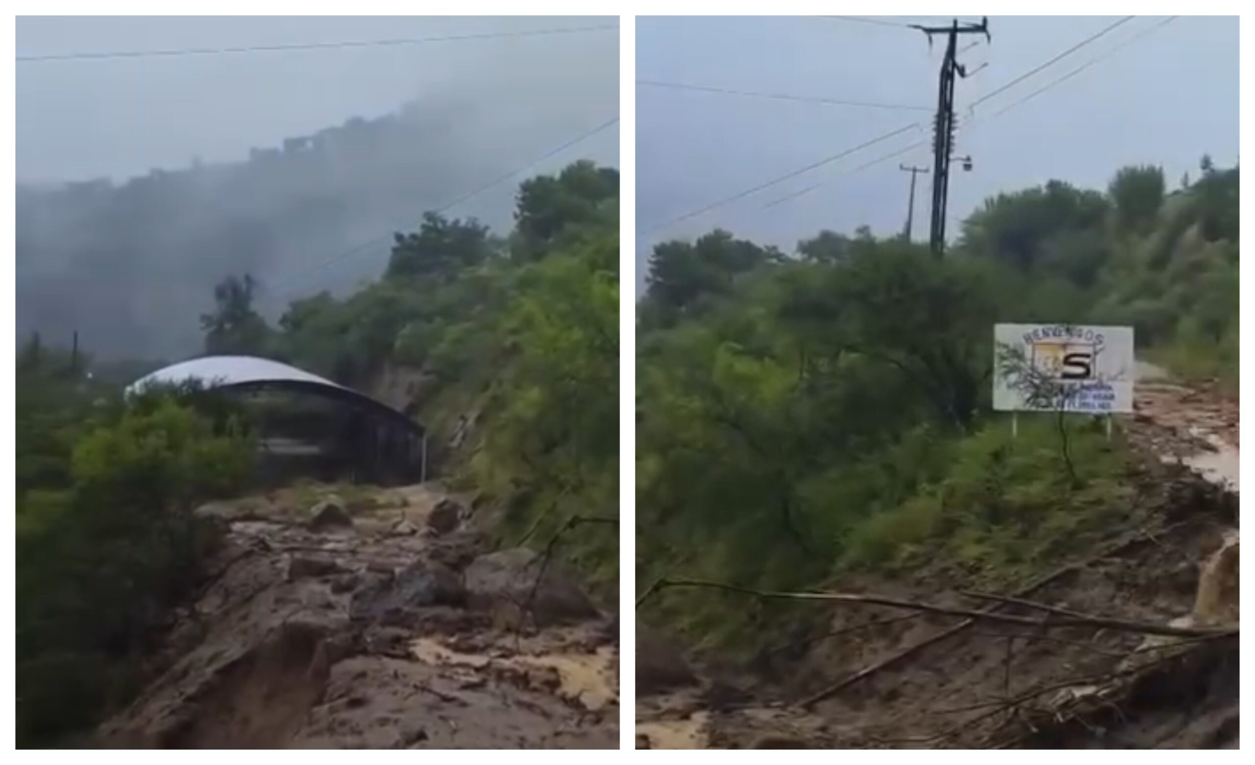 “Pedimos nos ayuden a salir”: docentes quedan atrapados en telesecundaria por lluvias y deslaves en Nicolás Flores
