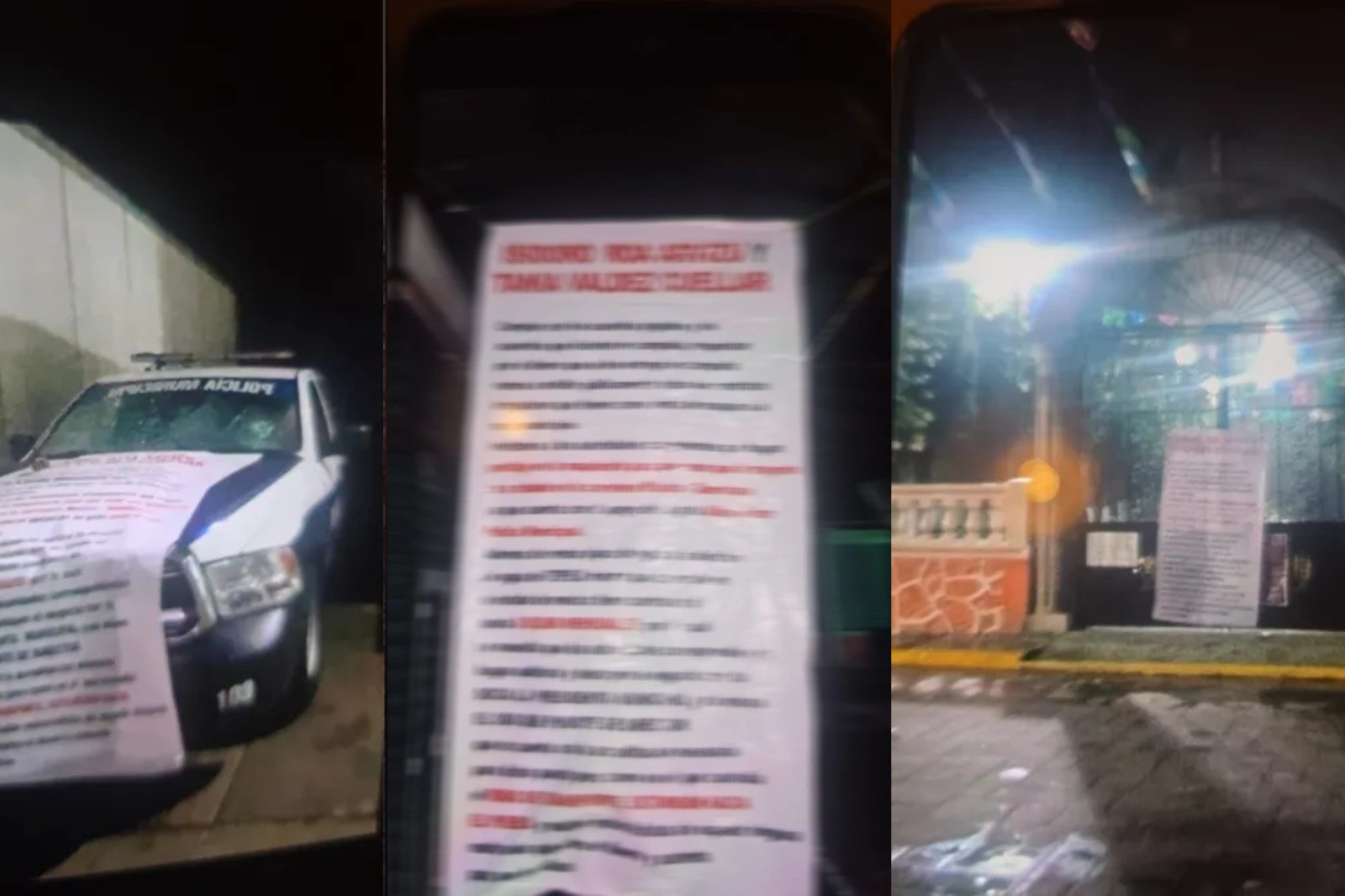 Comando armado ataca policías por quitar lonas con mensajes amenazantes en Tepeji del Río