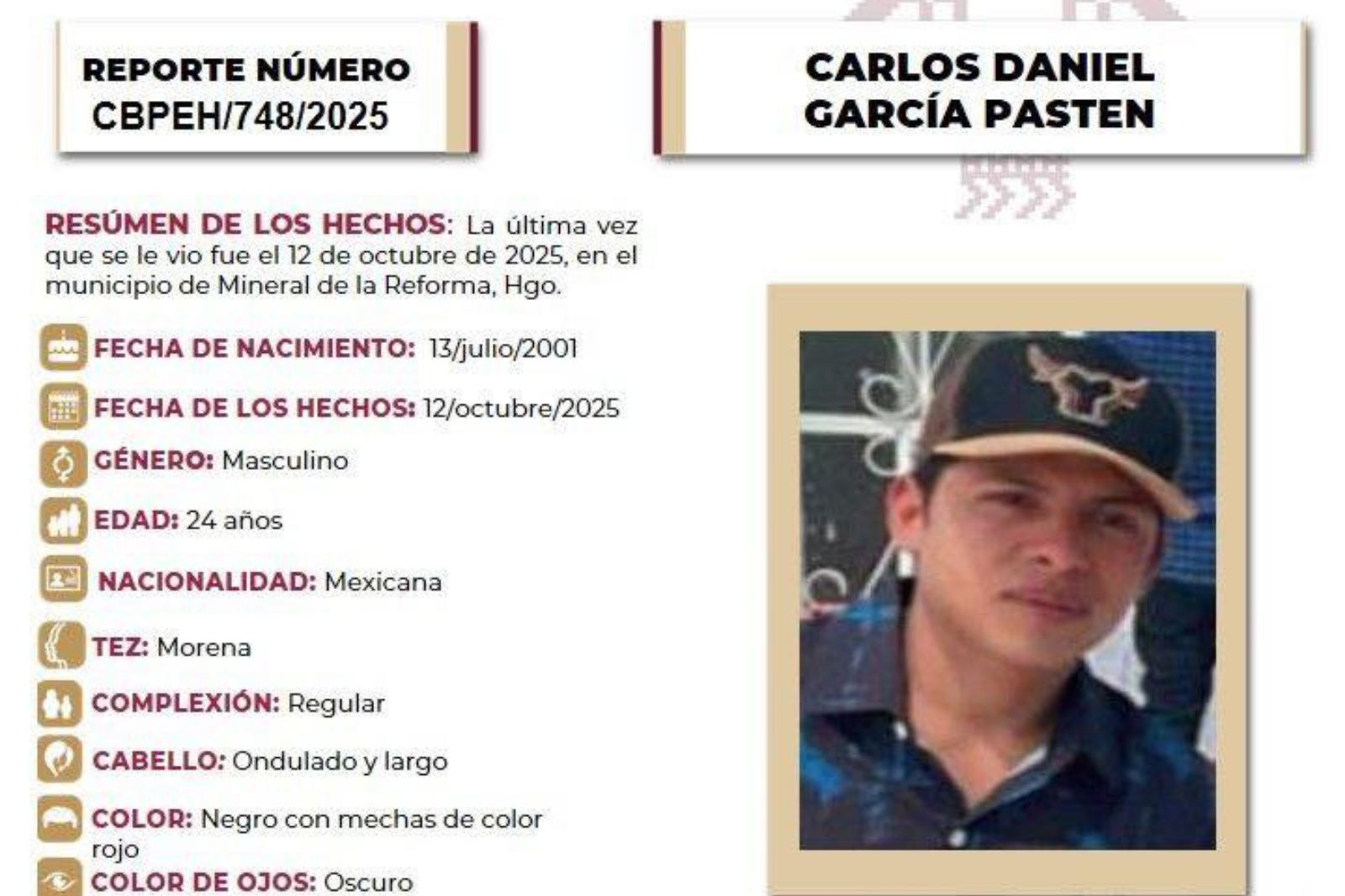 Familia busca a joven hidalguense desaparecido tras viajar a Jalisco por trabajo
