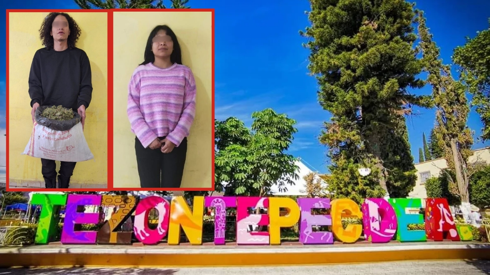 Dos detenidos con presunta marihuana en Tezontepec de Aldama