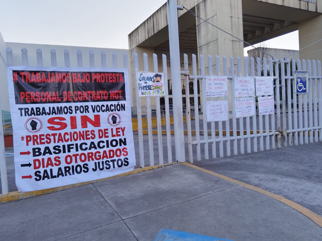 Inconformidad crece en el Hospital de Tulancingo: así protestan sus trabajadores