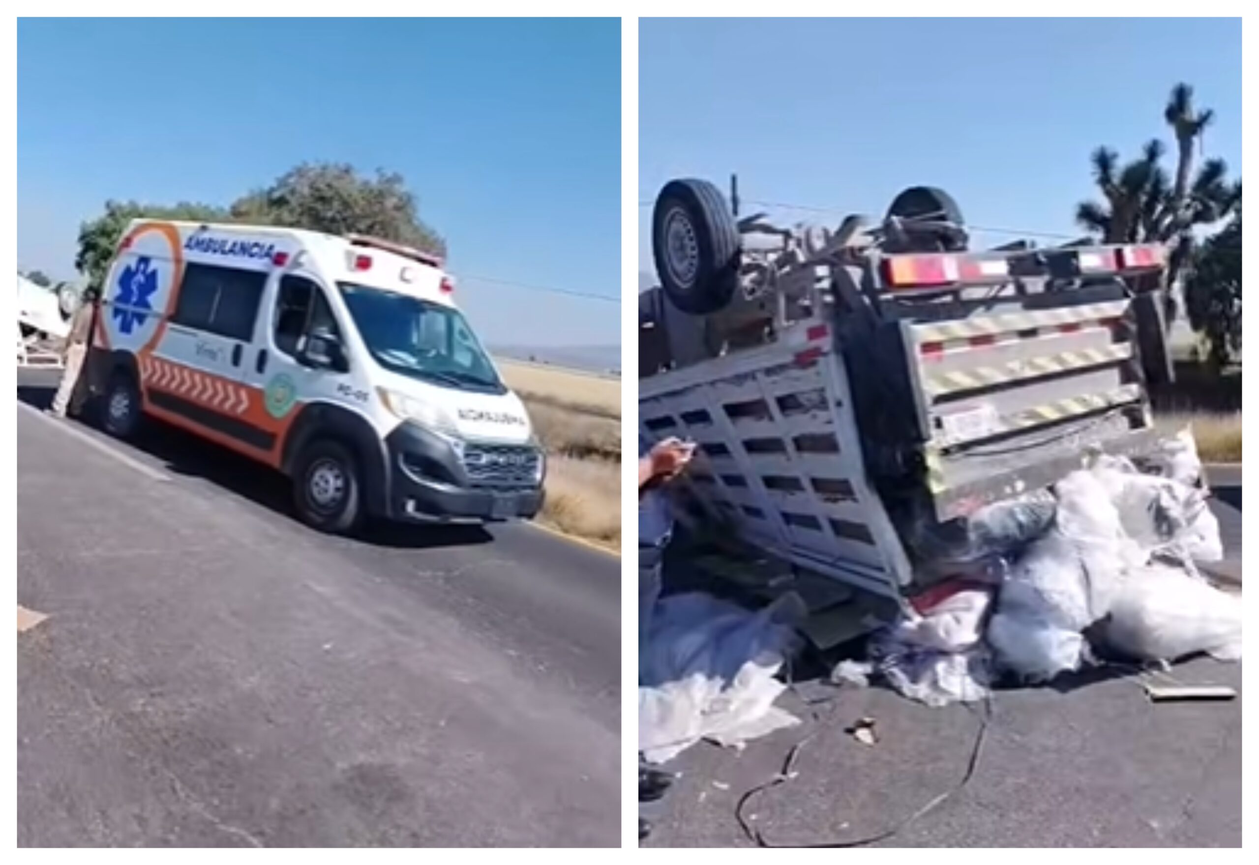 Volcadura en la carretera México-Pachuca provoca fuerte caos vial