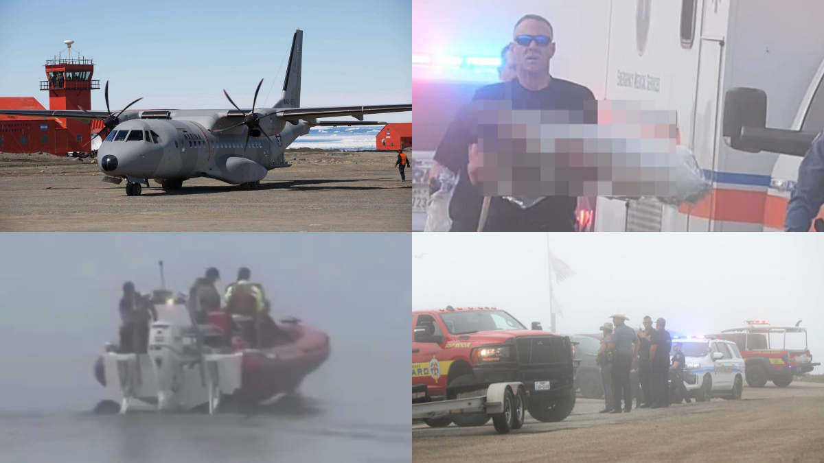 Civiles ayudan en el rescate de sobrevivientes de la avioneta de Semar tras caer en Galveston, Texas.