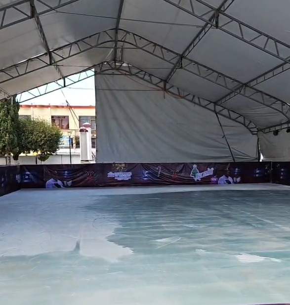 Pista de hielo en Cuautepec