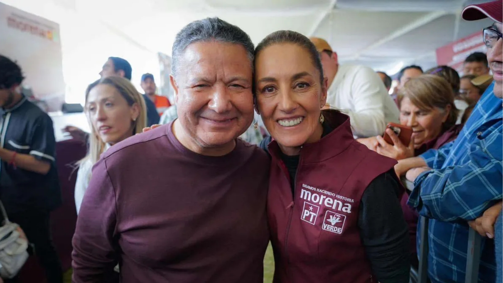 Julio Menchaca y Claudia Sheinbaum
