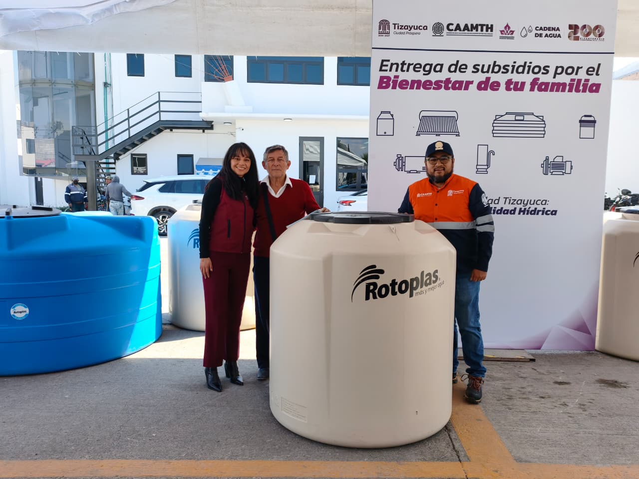 CAAMTH lleva infraestructura hídrica y subsidios a hogares de Tizayuca