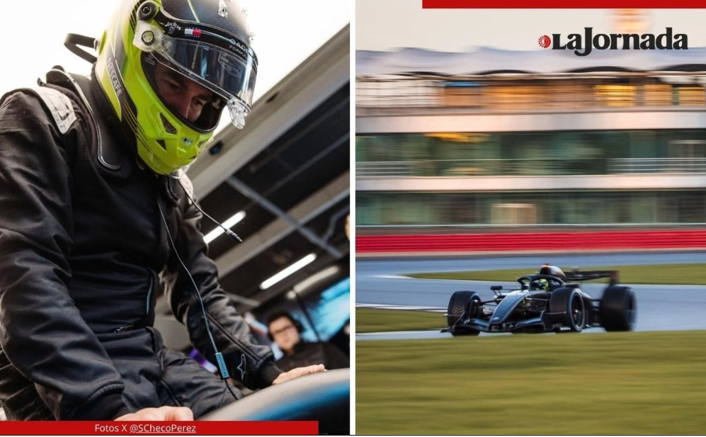 ‘Checo’ Pérez estrena el monoplaza de Cadillac que conducirá la próxima temporada de F1