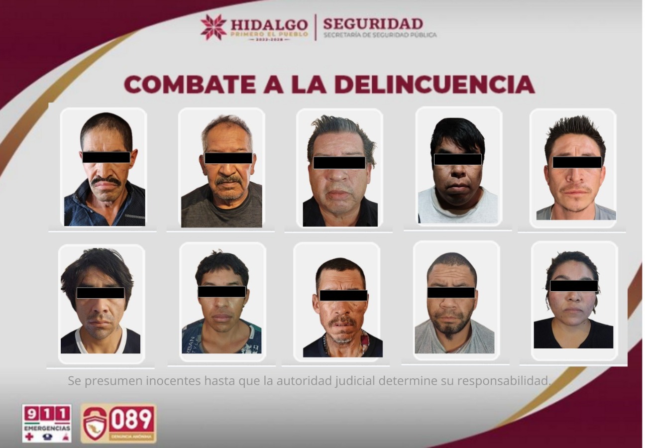 Desmantelan red de narcomenudeo en Metztitlán; hay 10 detenidos