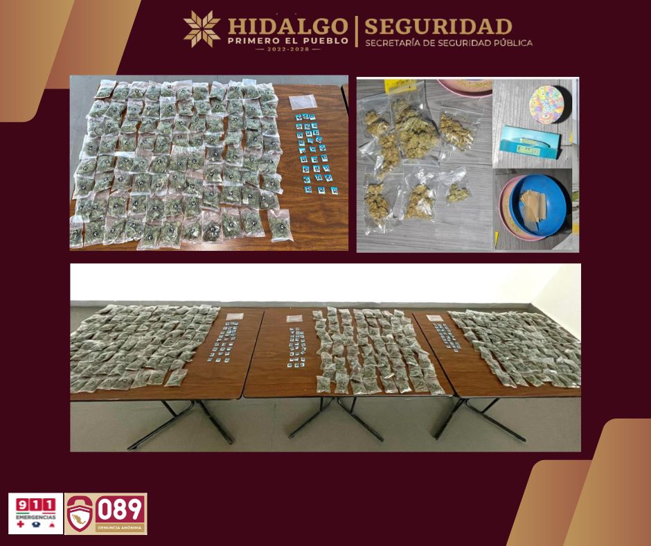 decomisan drogra en Tula de Allende y Zempoala