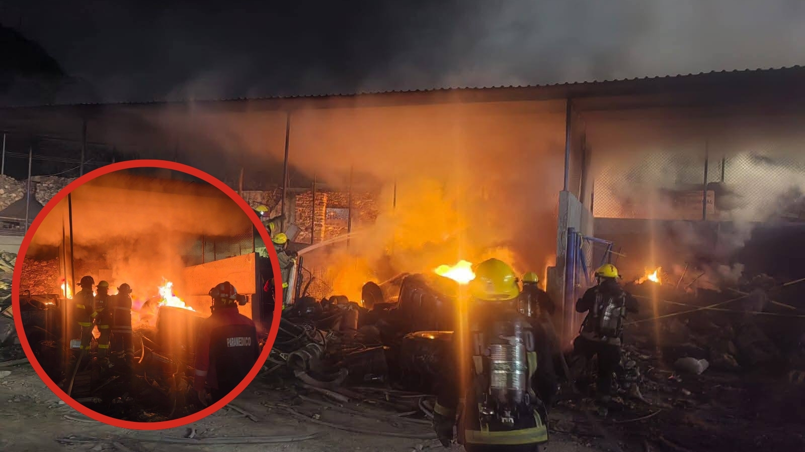 Incendio en mina de Pachuca durante la madrugada