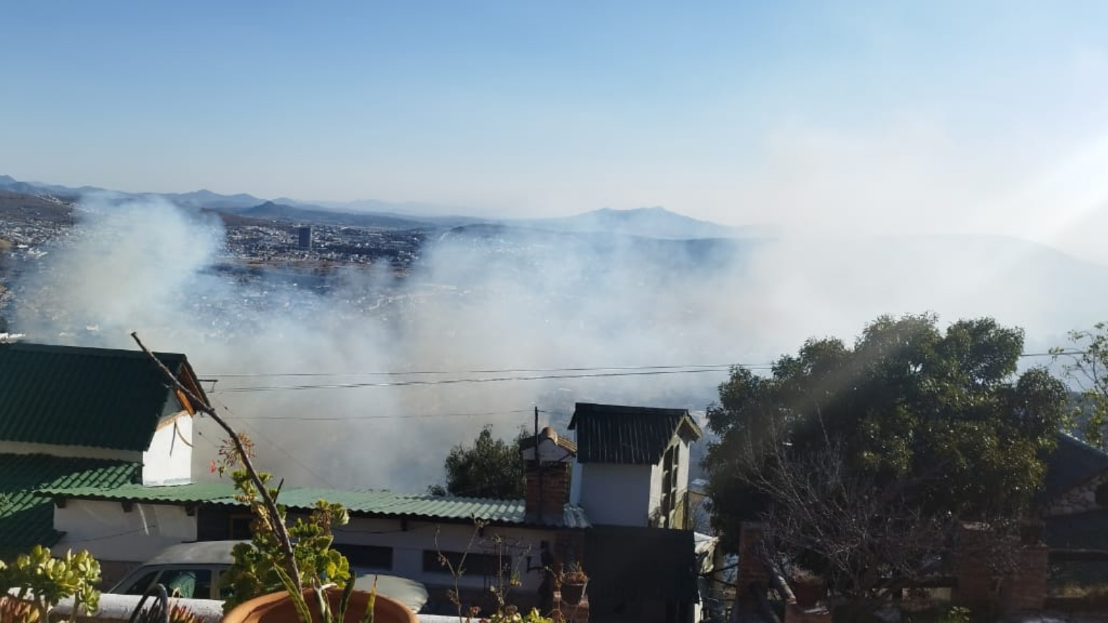 incendio en pastizal de Pachuca