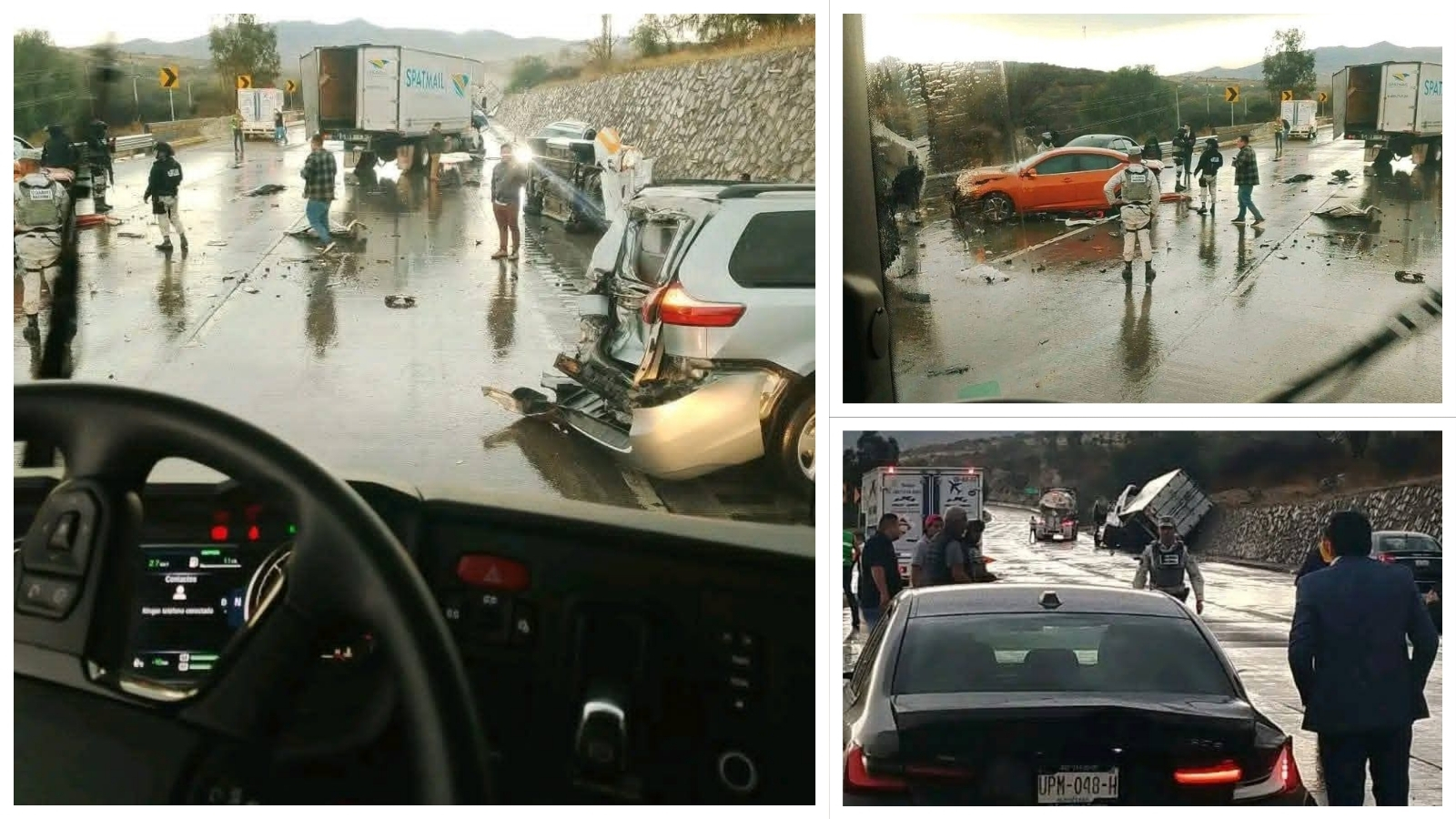 Lluvia y obras detonan accidentes en la México-Querétaro