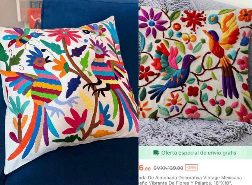 “Que no les vendan gato por liebre”: artesanos hidalguenses alertan por copias de Tenangos en Shein