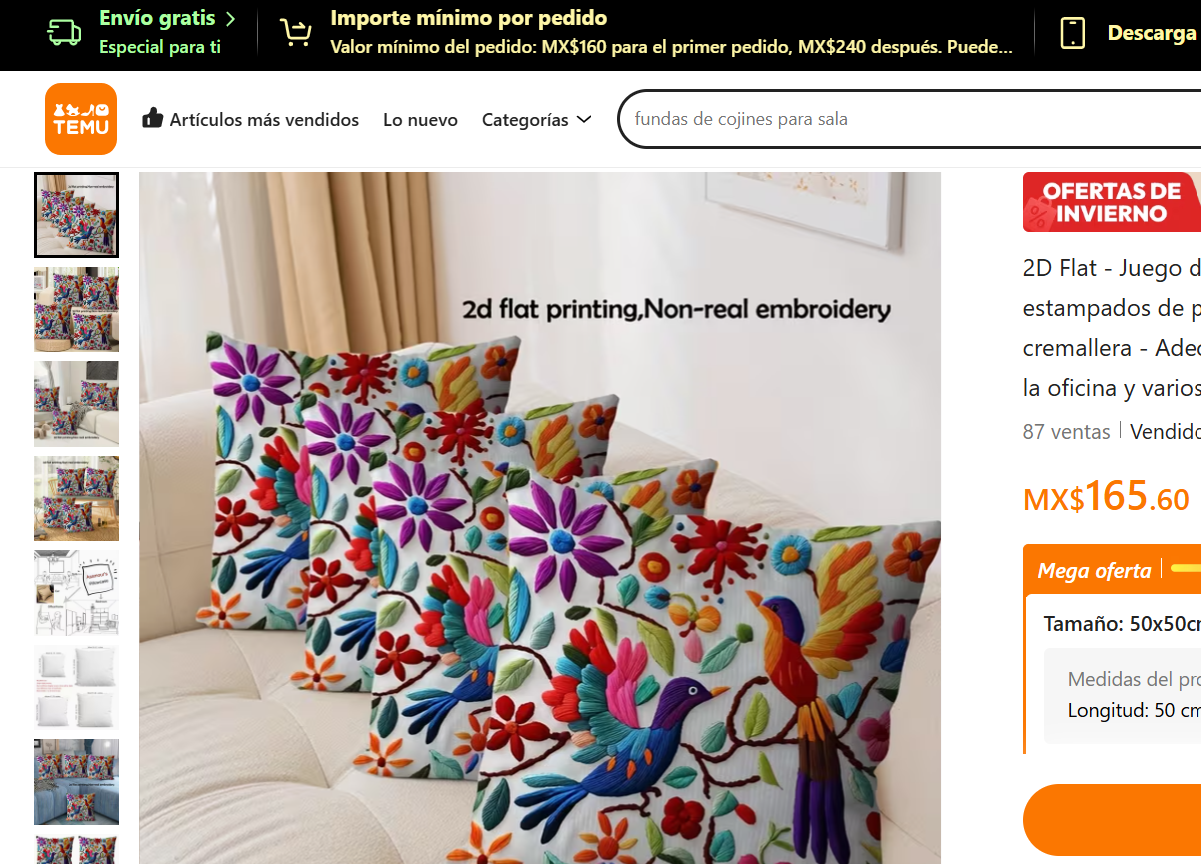 Temu oferta tenangos