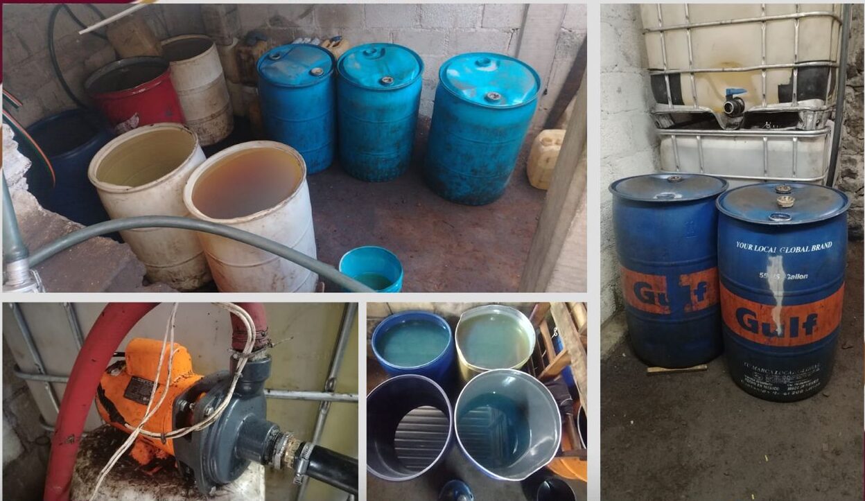 Singuilucan: aseguran más de 7 mil 500 litros de combustible en operativo conjunto