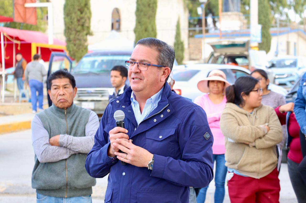 Zempoala entrega nuevas obras de drenaje y pavimentación en Santa Cruz y San Cristóbal el Grande