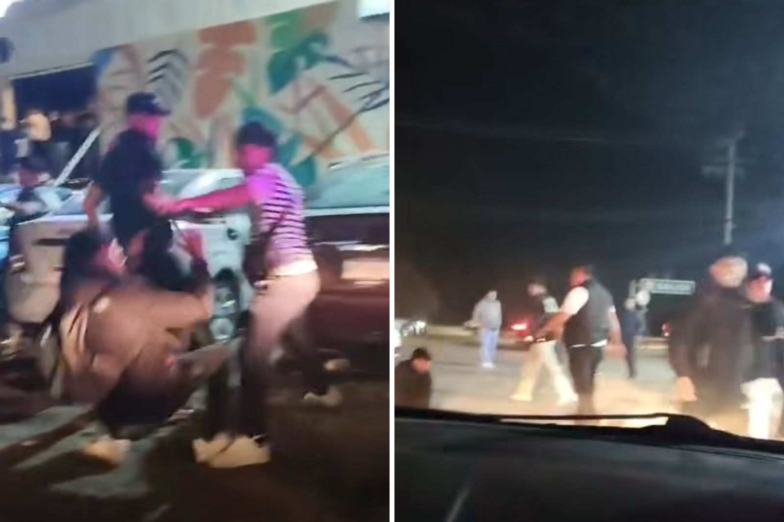 VIDEO | Riña afuera del bar Safaera en Pachuca deja dos detenidos