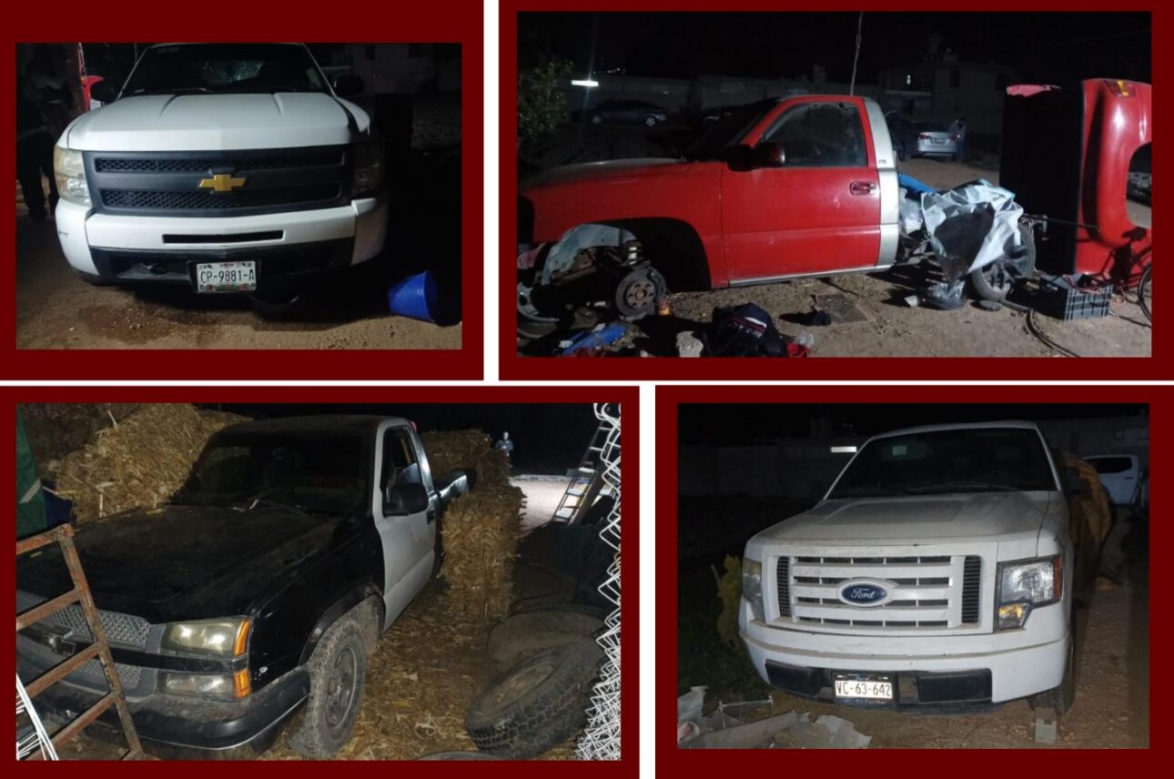 Cateo en Tezontepec de Aldama deja detenido y aseguramiento de armas, drogas y vehículos robados