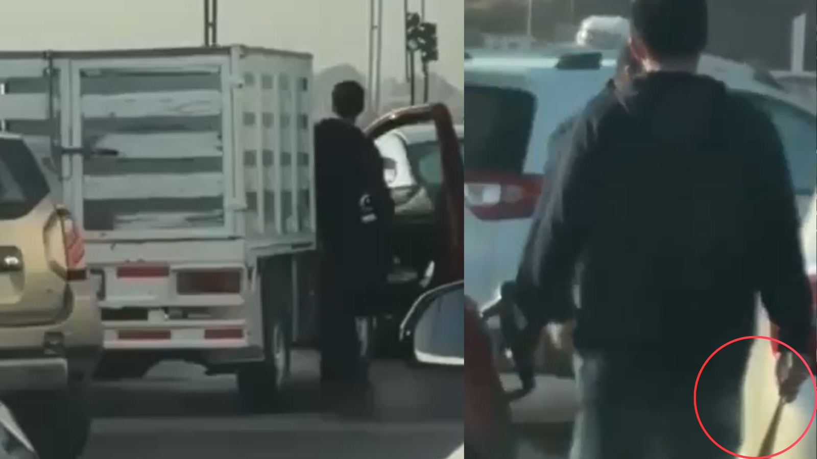 Confrontación entre conductores