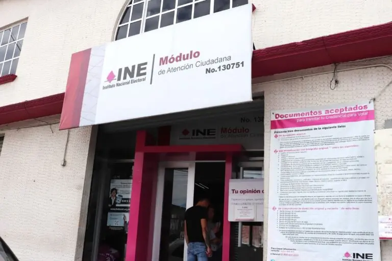 Módulo del INE en Hidalgo