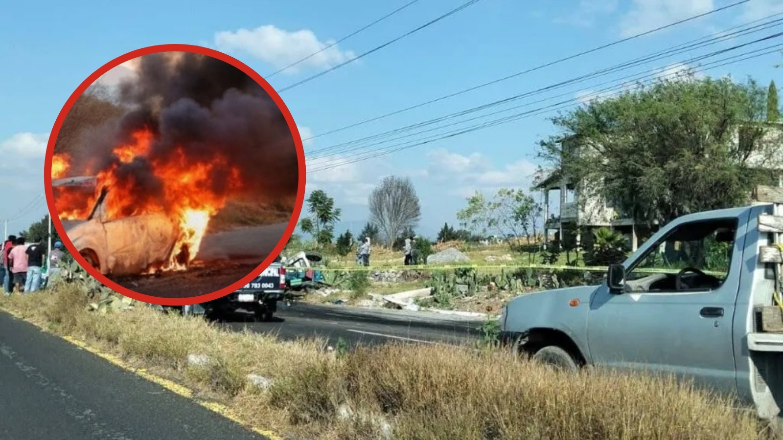 incendio de un automóvil