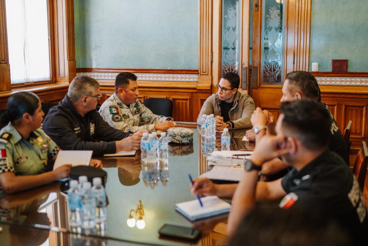 Operativo conjunto de Guardia Nacional y policía municipal en Pachuca