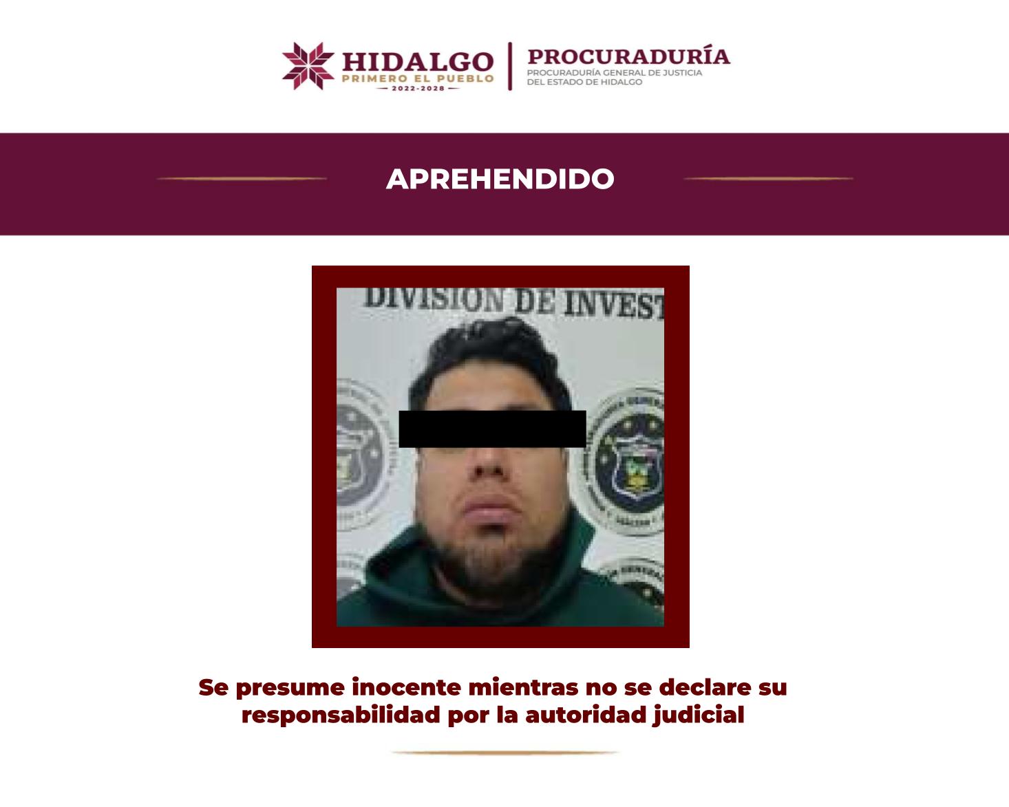 Detienen a presunto responsable de homicidio ocurrido en Tizayuca