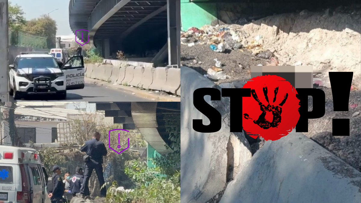 Zona acordonada en Agrícola Pantitlán tras el hallazgo de una mujer muerta bajo puente de Periférico.