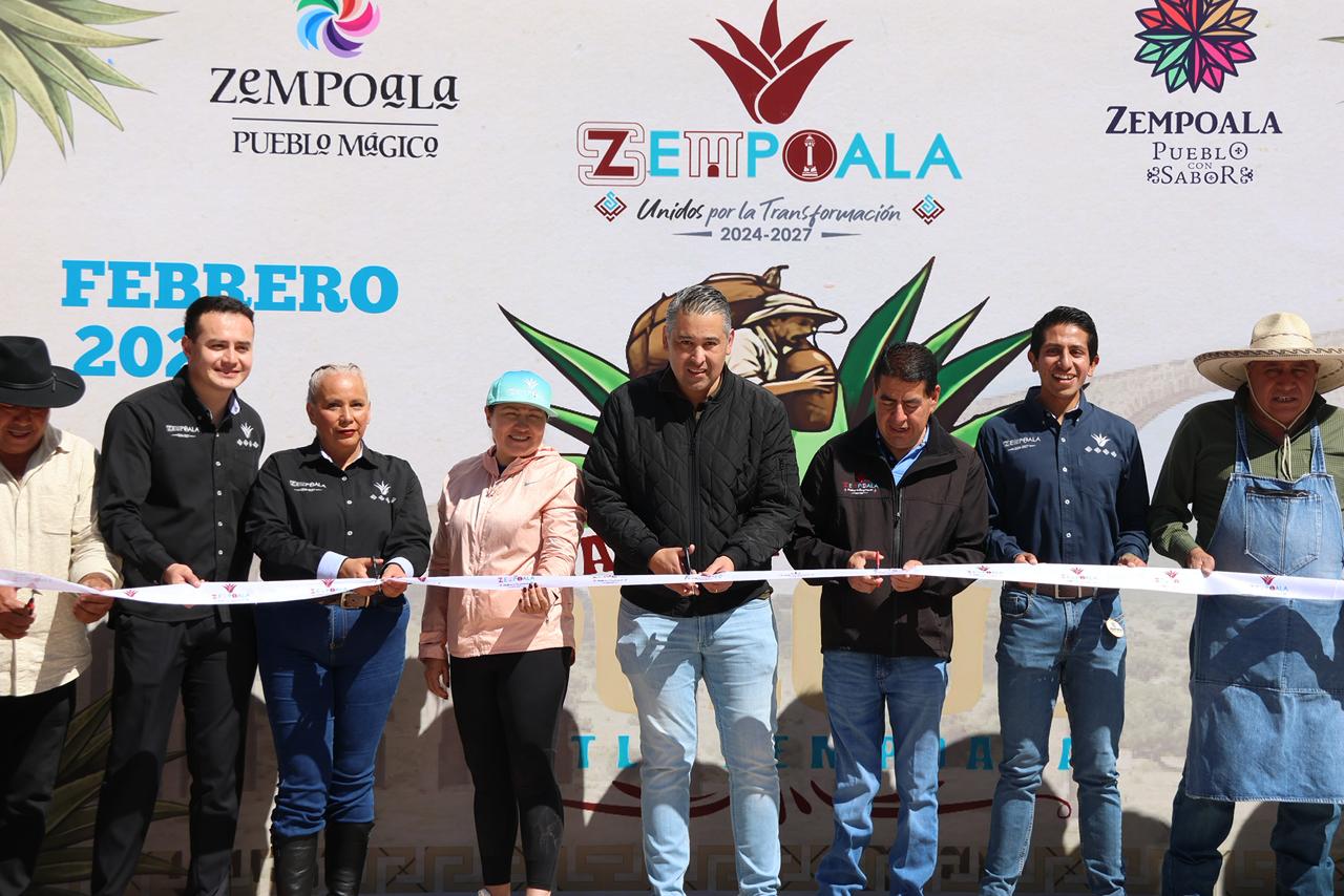 Inauguración del Pabellón del Pulque y del Maguey en Zempoala.