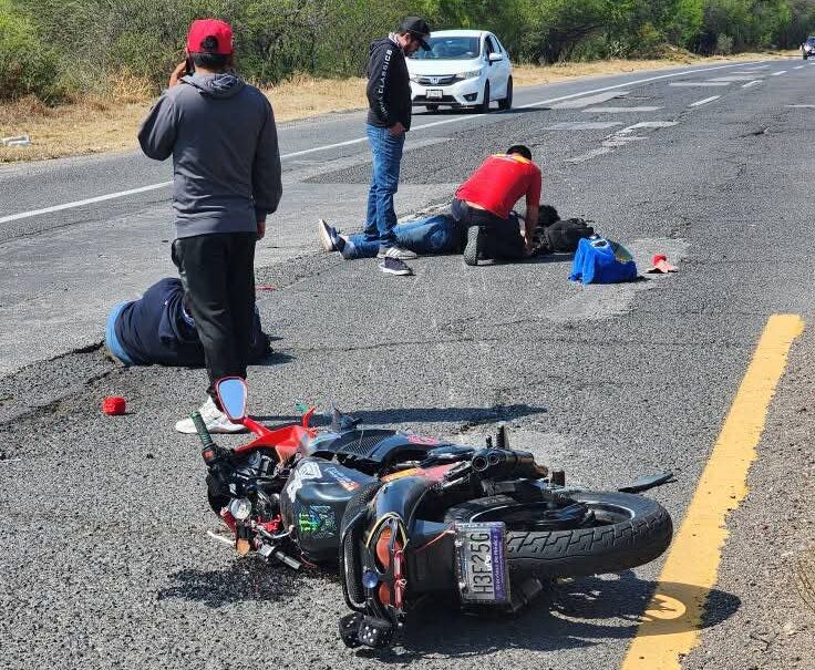 Accidente en moto en Alfajayucan