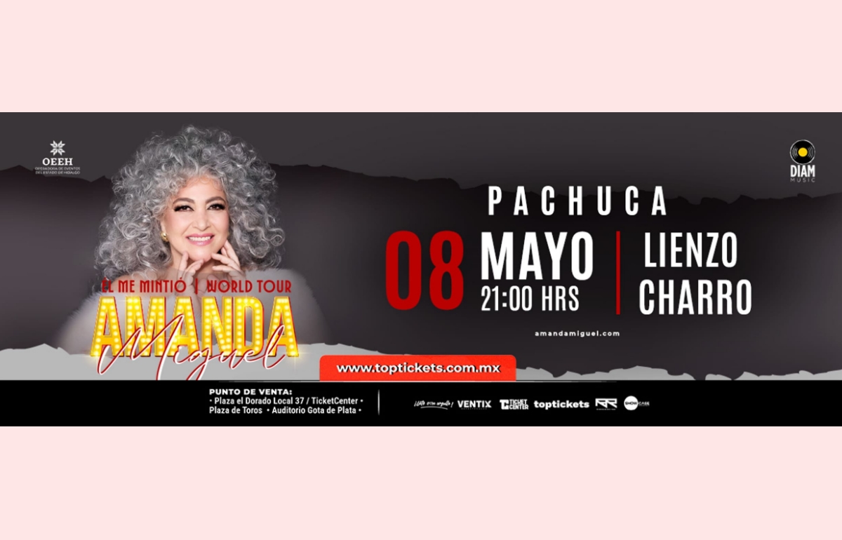 Amanda Miguel cantando en vivo durante su gira 2026.