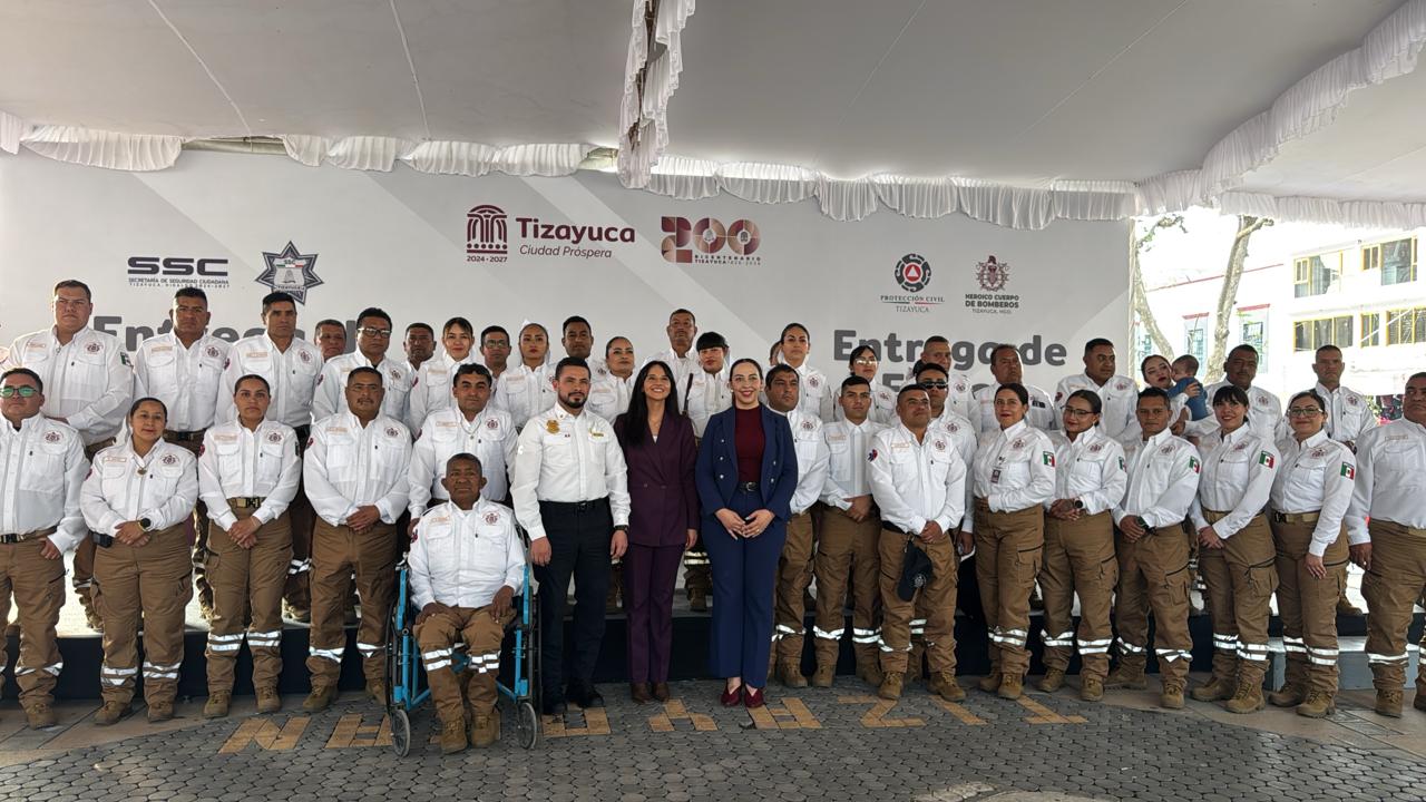 Ayuntamiento de Tizayuca entrega equipo a Bomberos y nuevas patrullas a Seguridad Ciudadana