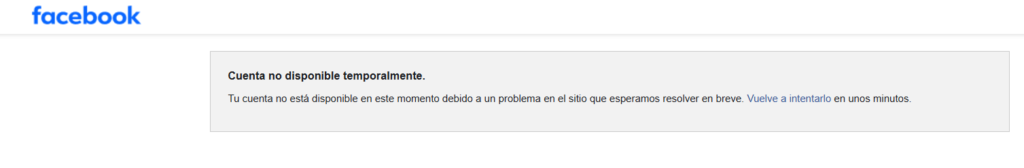 Caída parcial global de Facebook