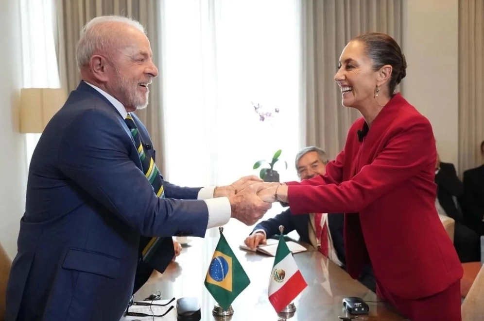 Presidenta Claudia Sheinbaum y Luiz Inácio Lula da Silva presidente de Brasil