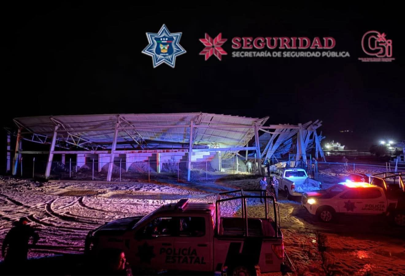 Colpasa techo del Lienzo Charro de Zapotlán de Juárez por lluvias