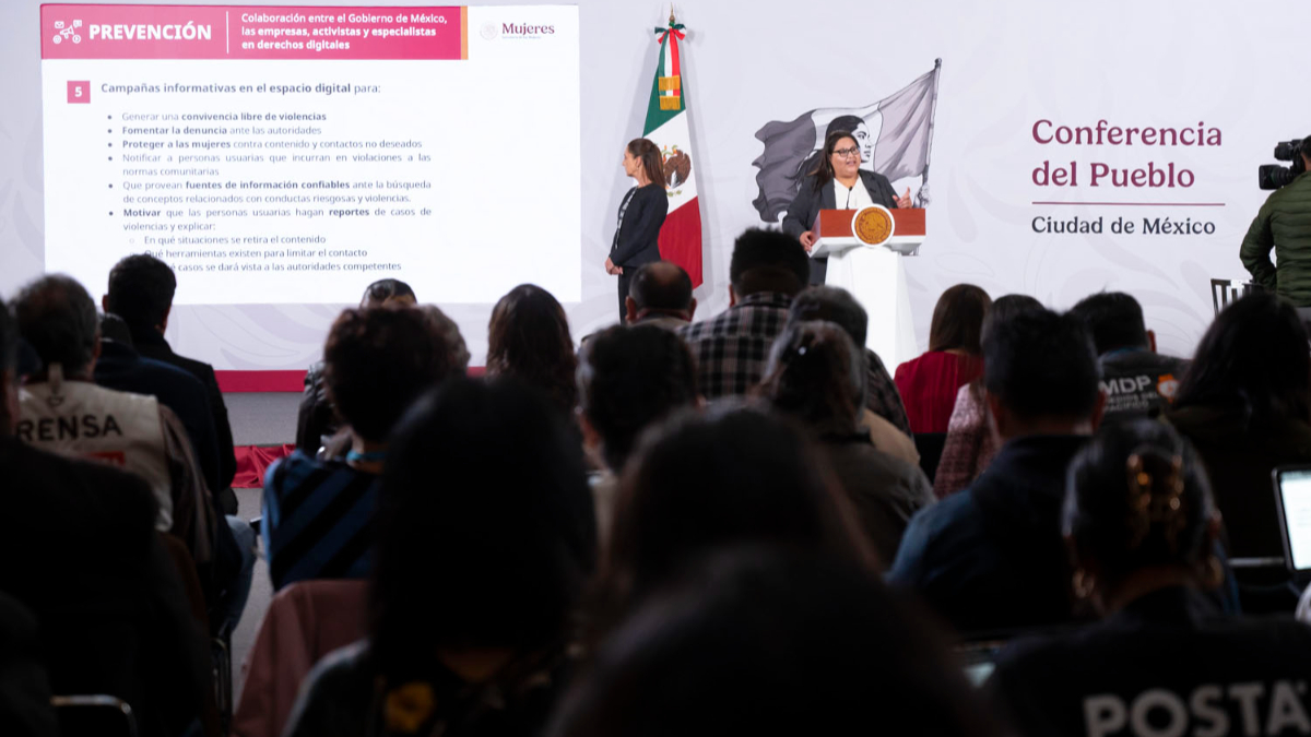 Claudia Sheinbaum anunció un acuerdo con empresas tecnológicas para combatir la violencia contra las mujeres en internet.