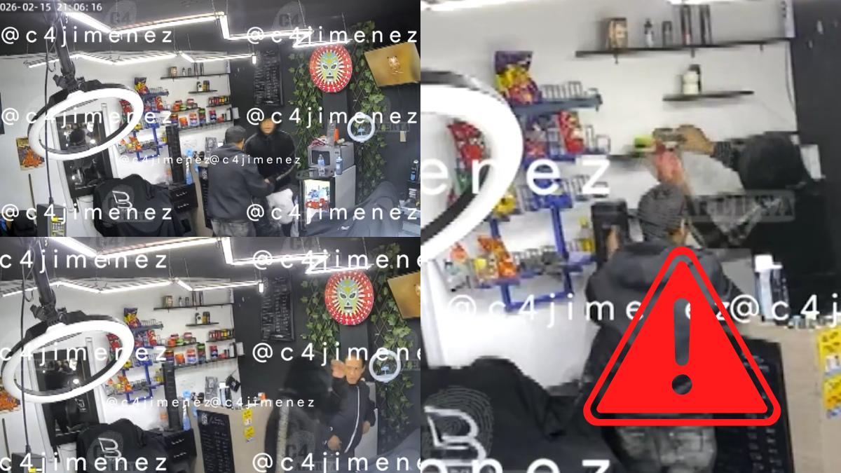 Barbería en Neza cierra tras asalto y amenaza de muerte; video viral muestra cómo operaron los agresores en Plaza Becky.