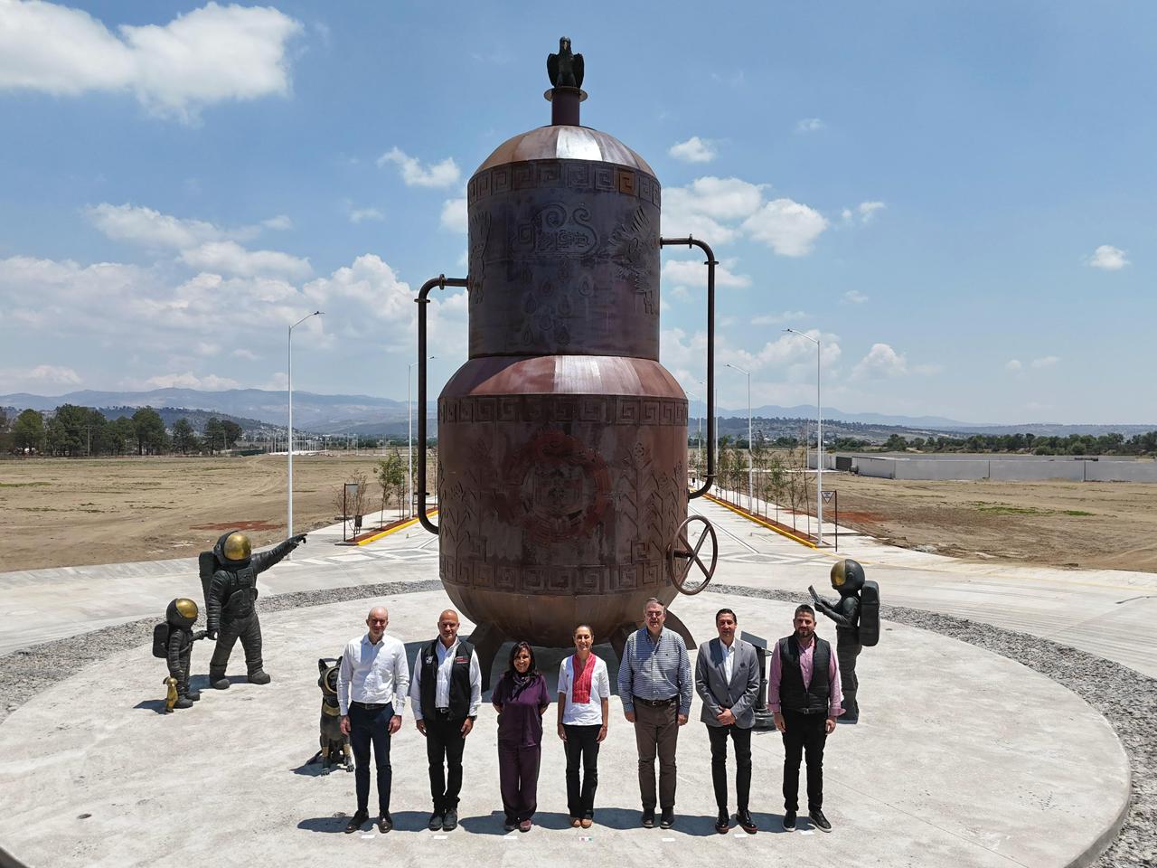 Claudia Sheinbaum inaugurando polo económico en Tlaxcala