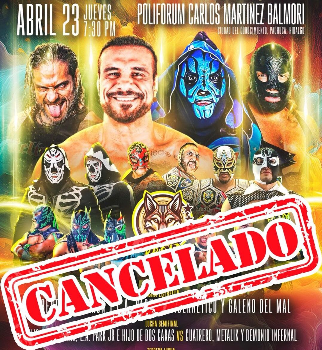 Cancelan función de lucha libre en Pachuca
