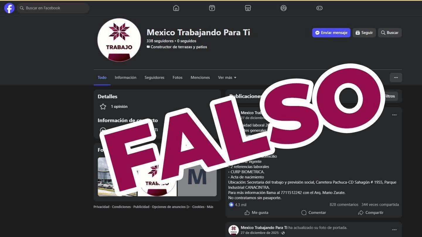 Alerta por fraude laboral en Facebook