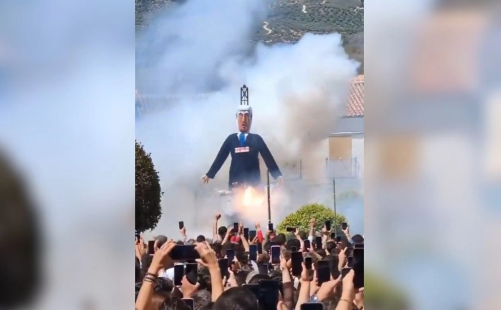 Queman figura de Netanyahu en Málaga Israel llama a encargada española de negocios en Tel Aviv