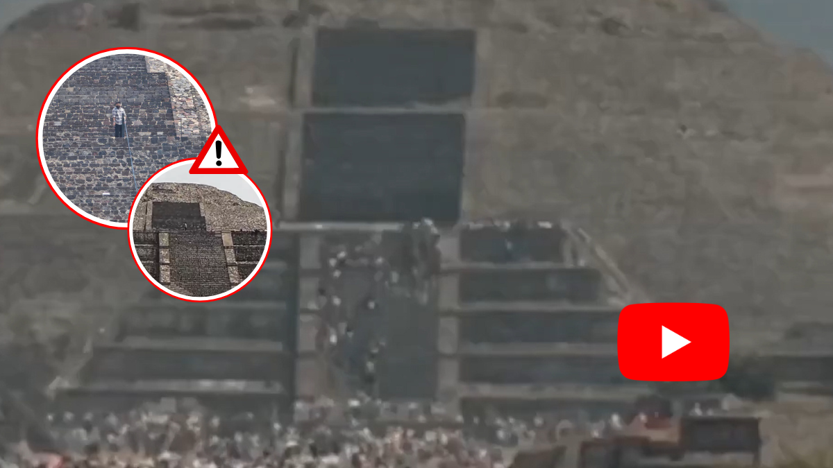 Turistas corren tras detonaciones durante el tiroteo en Teotihuacán captado en video.