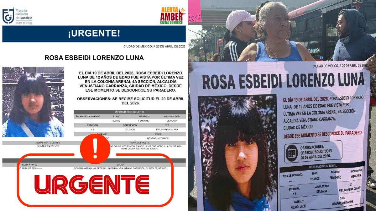 Rosa Esbeidi Lorenzo Luna, de 12 años, desapareció en Venustiano Carranza. Activan Alerta Amber y bloquean Bordo de Xochiaca.