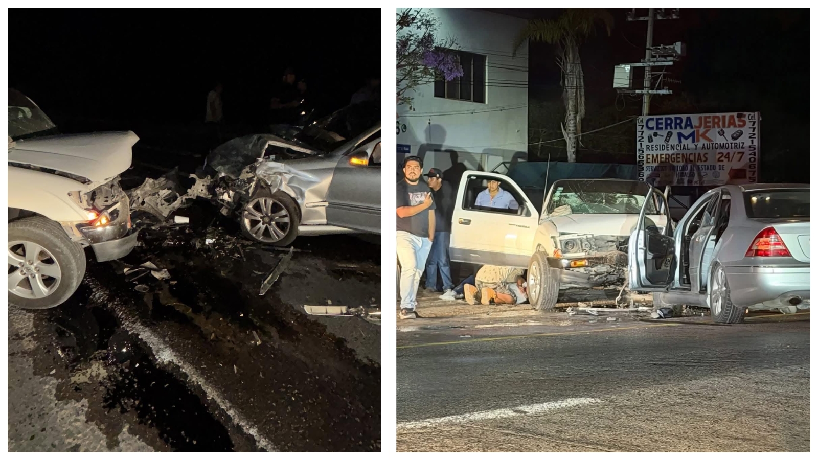 Choque entre camioneta y auto