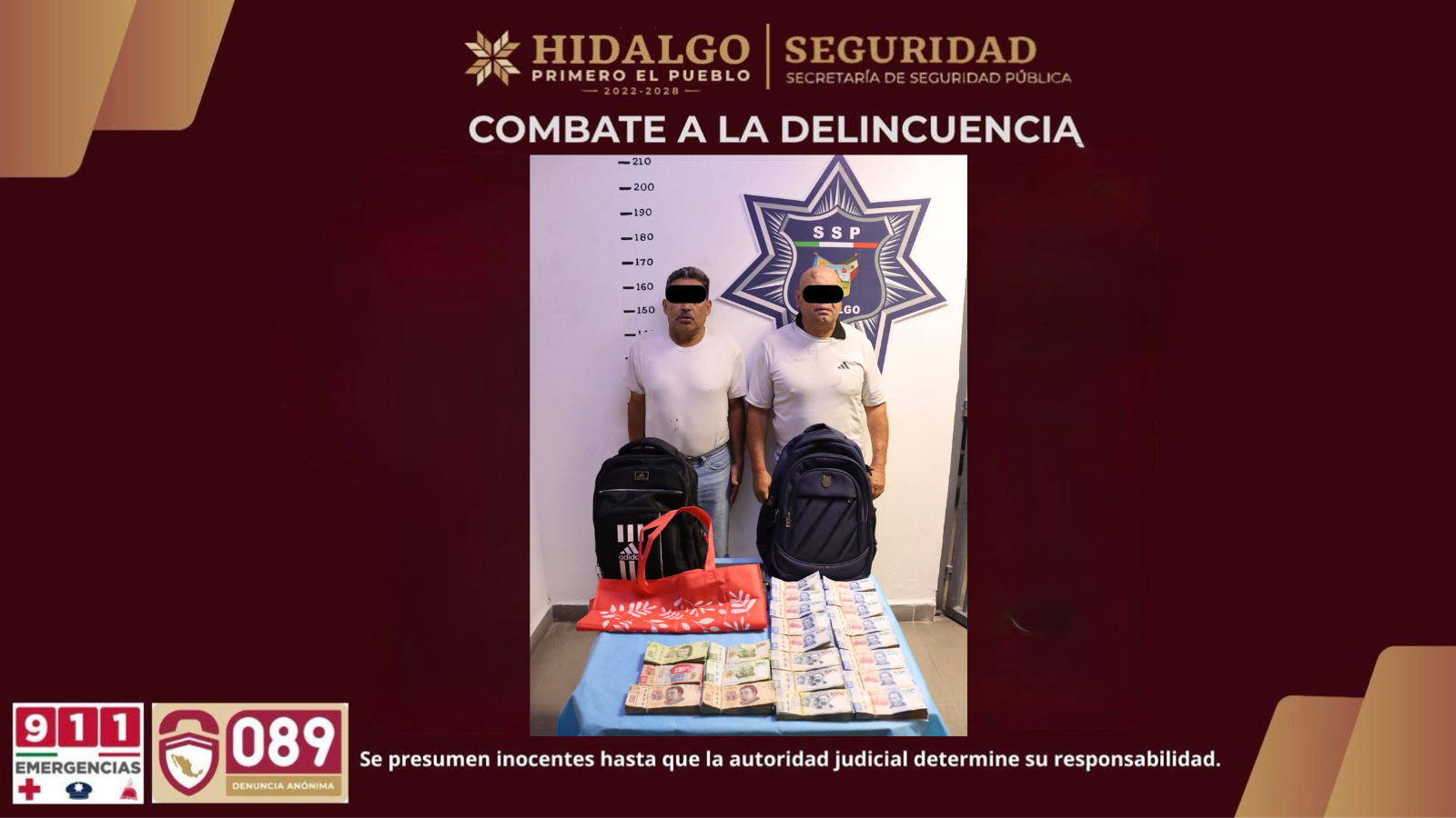 Detenidos en Pachuca