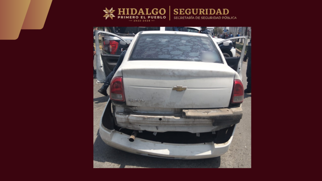 Vehículo decomisado en Tizayuca